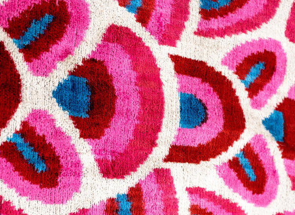 Velvet Throw Pillow with Down Feather Insert – 16x24 Geometric Swirl