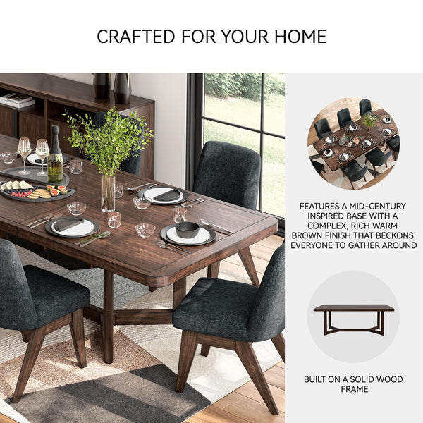 Rectangular Dining Extension Table with Glide System