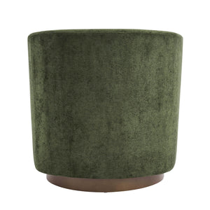 Velvet Swivel Barrel Accent Chair with Wood Frame
