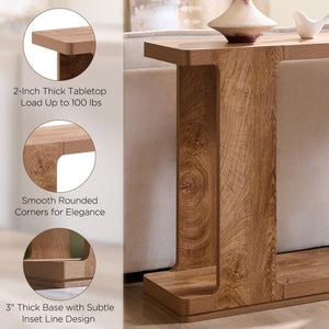 63-Inch Modern Console Table with 2-Tier Storage