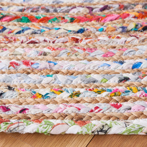 Oval Braided Jute & Cotton Area Rug – 4' x 6'