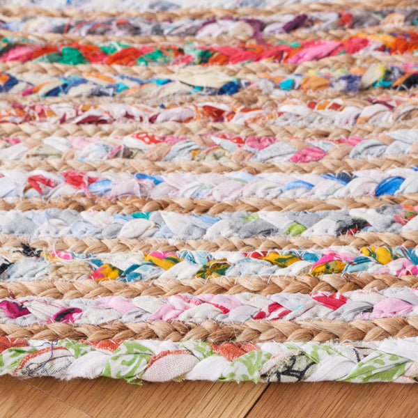 Oval Braided Jute & Cotton Area Rug – 4' x 6'