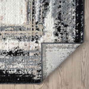 Cream Abstract Area Rug