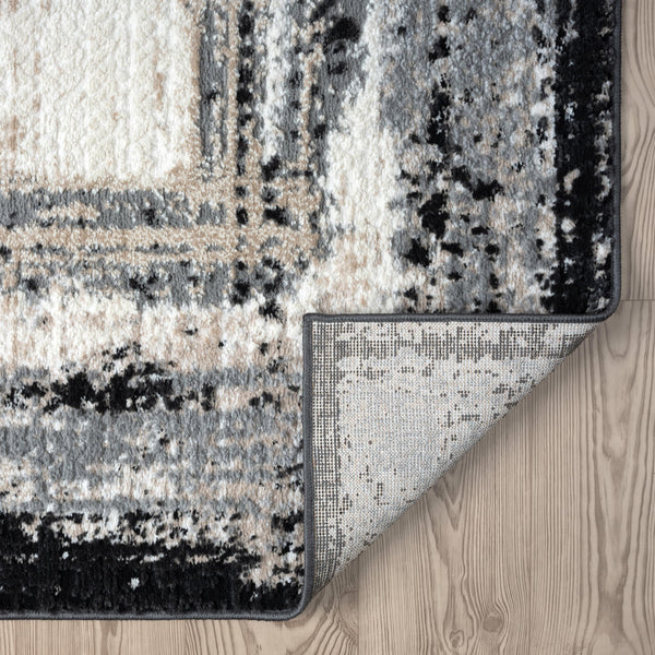 Cream Abstract Area Rug