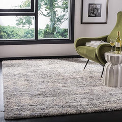 Berber Shag Area Rug 5x7 – Plush Polypropylene, Non-Shedding, Abstract Modern Design