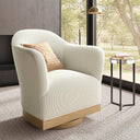 Swivel Barrel Accent Chair – High-Back Armchair with 360° Swivel