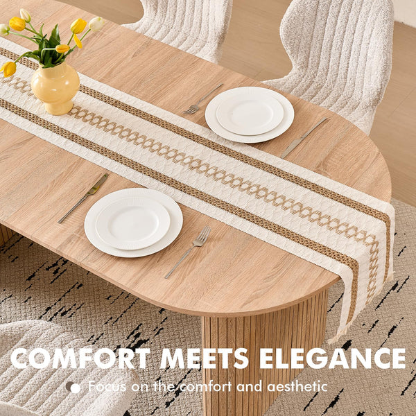 70.8 Inch Oval Dining Table for 4 to 6 People