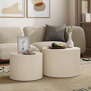 Round Nesting Coffee Table Set of 2