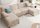 U-Shaped Sectional Sofa with Double Chaise – 4-Seat Living Room Couch