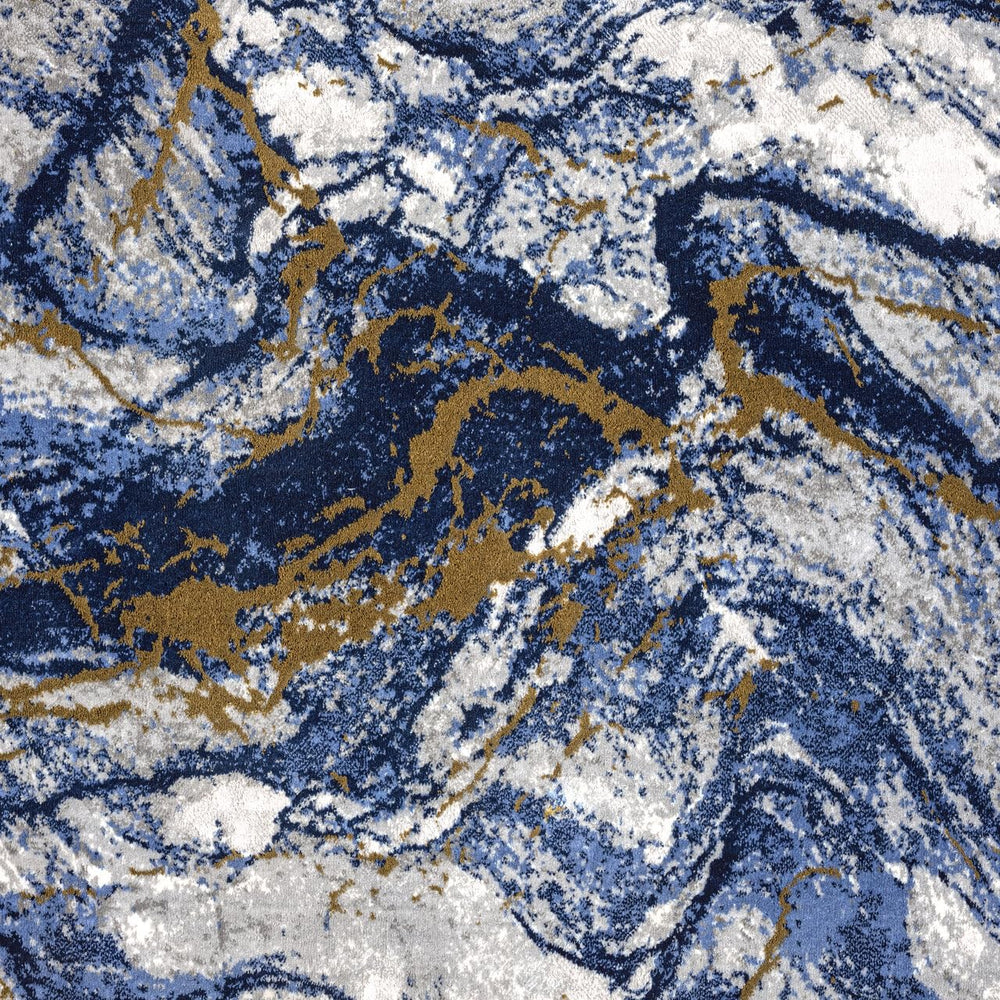 Blue Grey Marble Area Rug
