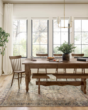 Olive Charcoal Vintage Distressed Area Rug 9'6" x 14'