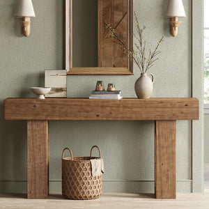 63-Inch Solid Wood Console Table