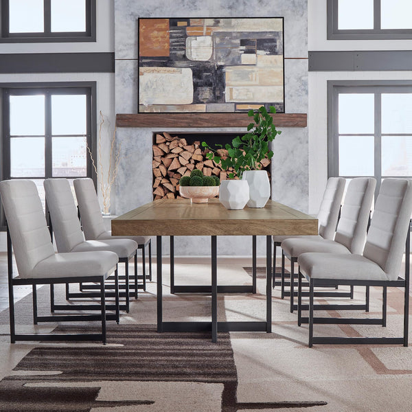 Casual Extension Dining Table with Trestle Base