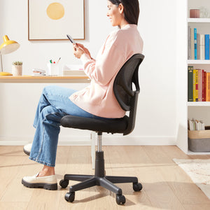 Low Back Mesh Office Chair with Adjustable Height & Swivel