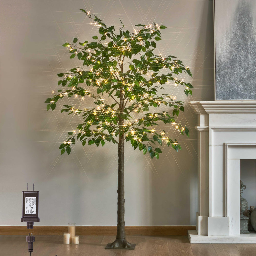 Pre-Lit Ficus Tree with LED Fairy Lights