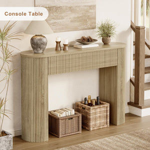 Fluted Console Table with Curved Top