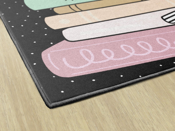 Stack of Books Educational Area Rug for Kids