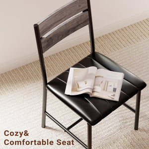 2-Person Dining Table Set with Upholstered Chairs