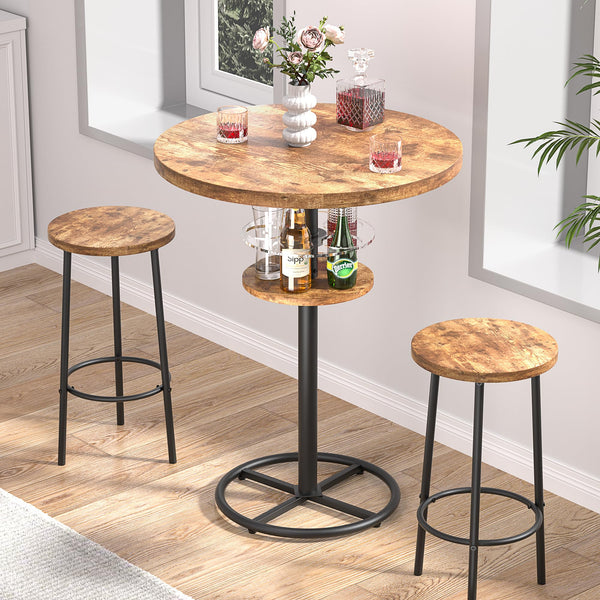 3-Piece Counter Height Bar Table & Barstool Set