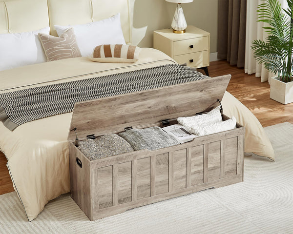Large Storage Chest Bench with Safety Hinges