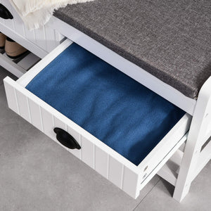 Hall Tree Entryway Bench with Coat Rack, Shoe Rack, Storage Drawers & Padded Seat