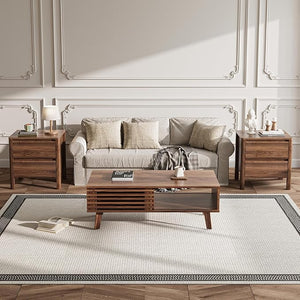 Living Room Table Set with Coffee Table, TV Stand & End Tables – Walnut