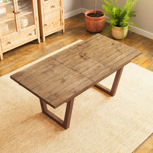 Extendable Dining Table, Pine Wood, Seats 4–8