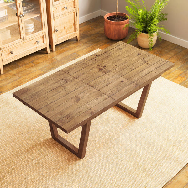 Extendable Dining Table, Pine Wood, Seats 4–8
