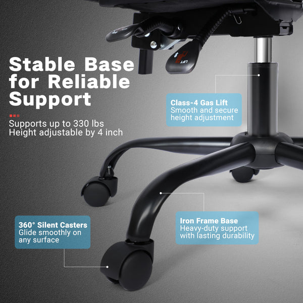 Ergonomic Gaming Chair with Footrest & Lumbar Support