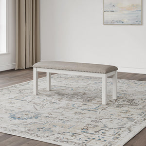48 Inch Upholstered Dining Bench with Nailhead Trim