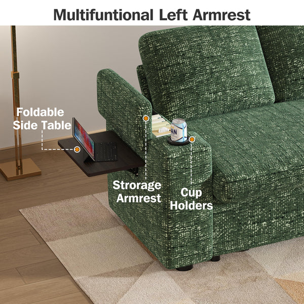 65" Convertible Loveseat Sleeper Sofa with Pull-Out Bed
