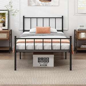 Metal Platform Bed Frame with Storage – No Box Spring Needed