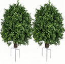 Boxwood Topiary Ball Tree – UV Resistant Artificial Outdoor Shrub