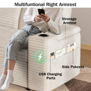 65" Loveseat Sleeper Sofa – 3-in-1 Convertible with Pull-Out Bed