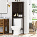 Over The Toilet Storage Cabinet with Adjustable Shelves and Double Doors