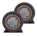 Decorative Metal Heavy Duty Bookends with Card Holder – 2 Pairs