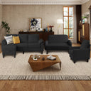 4-Piece Corduroy Living Room Set – Sofa, Loveseat, Chair & Ottoman