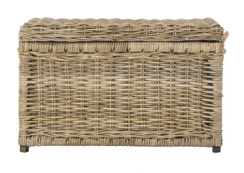 Wicker Storage Trunk with Removable Lid