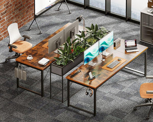 71-Inch Computer Desk with USB Ports and Power Outlets