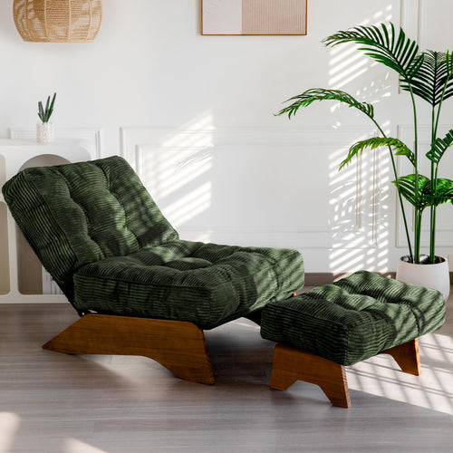 Accent Chair with Ottoman & Adjustable Backrest