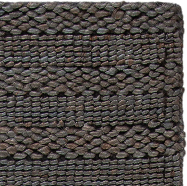 Handmade Jute & Cotton Runner Rug 2'3" x 10' – Charcoal