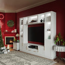 4-Piece Entertainment Center Wall Unit with LED Lights