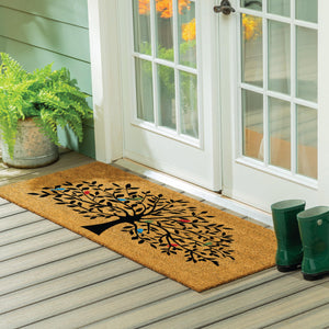 Tree of Life Coir Doormat — 2' x 5' Large Outdoor Indoor Welcome Mat
