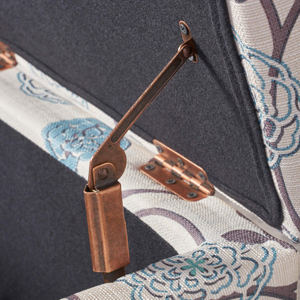 Fabric Storage Ottoman with Lid