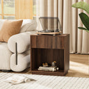 Fluted Nightstands Set of 2 with Drawer and Storage Shelf