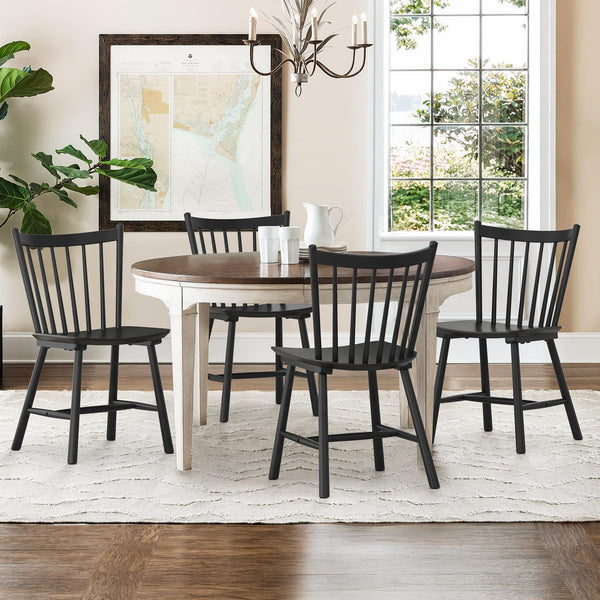 Farmhouse Spindle Back Dining Chairs – Set of 2, 4, 6, or 8