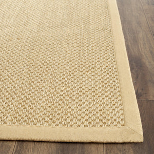 Natural Fiber Sisal Area Rug 3x5 with Fabric Border