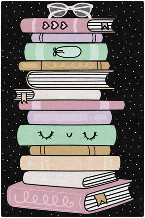 Stack of Books Educational Area Rug for Kids