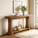63-Inch 2-Tier Console Table with Storage Shelves