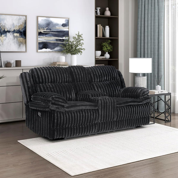 Corduroy Reclining Sofa Set with Pillow Top Arms & Pocket Coil Cushions